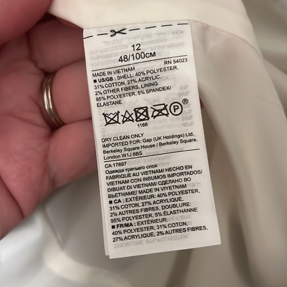 NWT Banana Republic Jacket. Scalloped detail, navy with metallic threads. - Picture 5 of 7